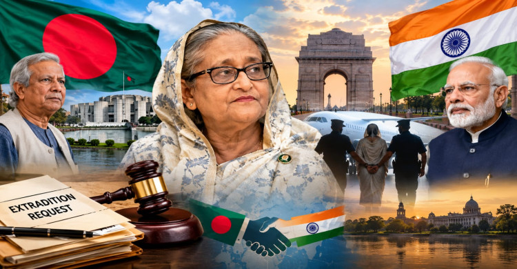 হাসিনাকে ঘিরে ঢাকা–দিল্লি টানাপোড়েন: প্রত্যর্পণ ইস্যুতে নতুন কূটনৈতিক সমীকরণ?
