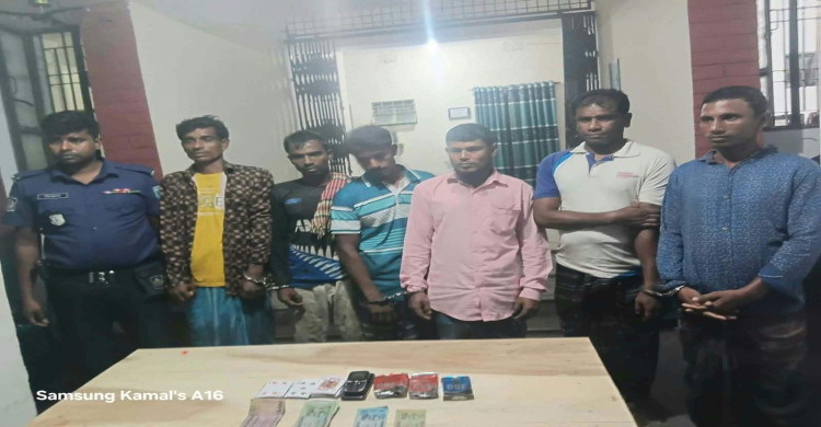 সুন্দরগঞ্জে জুয়ার আসরে অভিযান, চালিয়ে গ্রেপ্তারের সংখ্যা -৬