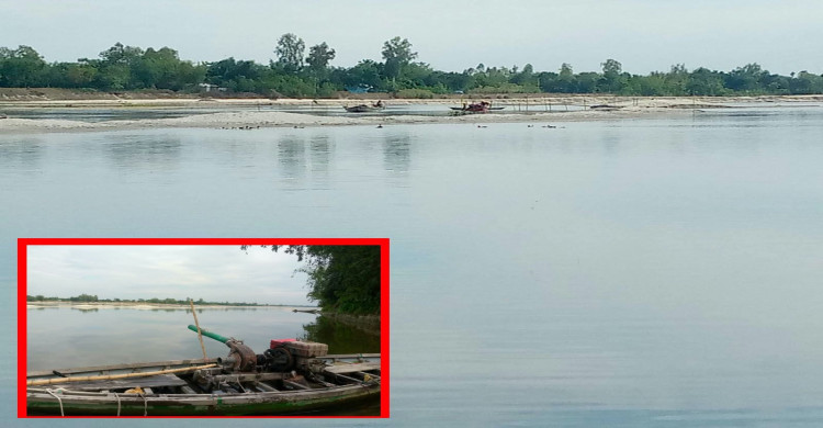 দেবীগঞ্জে করতোয়া নদীতে বালু উত্তোলন, ইজারাদারের প্রতিনিধিকে জরিমানা ৬০ হাজার টাকা
