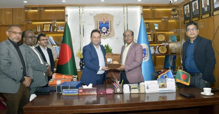 নোবিপ্রবি উপাচার্যের সঙ্গে সাকারিয়া ইউনিভার্সিটি অব অ্যাপ্লায়েড সায়েন্সেস এর প্রতিনিধি দলের সৌজন্য সাক্ষাৎ