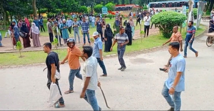 ইবিতে শিবির নেতাকে জুনিয়র ছাত্রদল কর্মীর চড়; উত্তাল ক্যাম্পাস