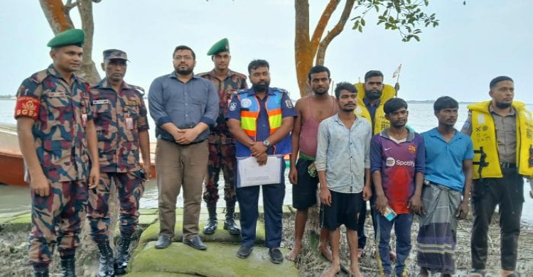 শ্যামনগরে খোলপেটুয়ায় অবৈধ বালু উত্তোলন, বাল্কহেডসহ আটক ১, ৫০ হাজার টাকা জরিমানা