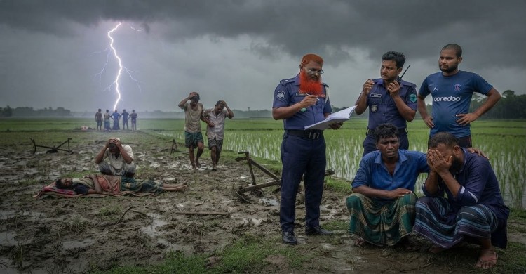 ধানখেত থেকে বাড়ি ফেরা হলো না তোফাজ্জলের, বজ্রপাতে প্রাণ গেল কৃষকের