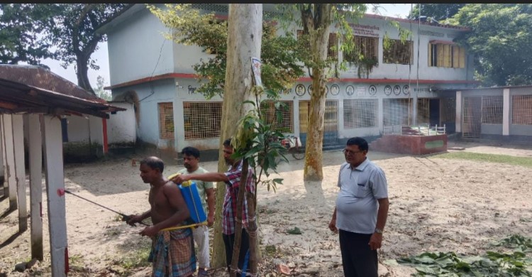 ডেঙ্গু প্রতিরোধে তিন মাসের অভিযান, গংগাচড়ায় বিদ্যালয়ে পরিচ্ছন্নতা কার্যক্রম