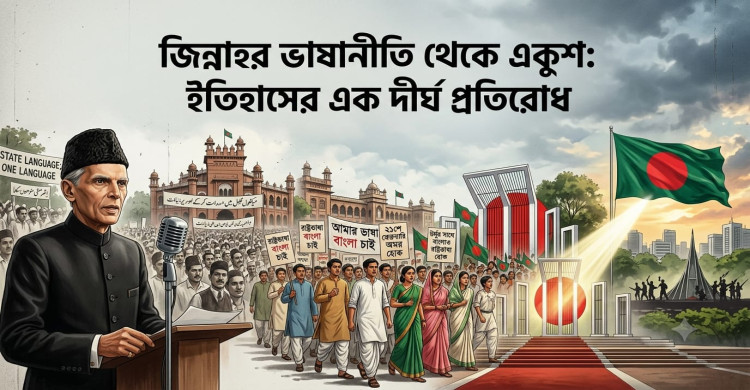 জিন্নাহর ‘উর্দুই রাষ্ট্রভাষা’ থেকে একুশের রক্তাক্ত পথ: বাংলাদেশের ইতিহাসে তাঁর রাজনৈতিক উত্তরাধিকার কতটা বিতর্কিত?