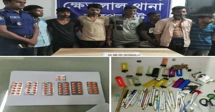 ক্ষেতলালে কোল্ড স্টোরে অভিযান, ট্যাপেন্টাডলসহ ৭ জন গ্রেপ্তার